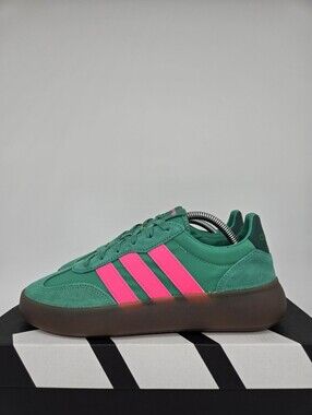 adidas Women's Barreda Decode JR3540 Semi Court Green Lucid Pink Shoes Size 6.5